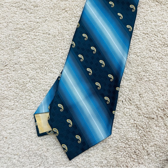 vintage Christian Dior Cravates embroidery polyester tie with box 53” L - Picture 1 of 5